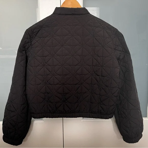 Free People Quinn inspired Women's Black Quilted Floral Jacket Small - Picture 2 of 2